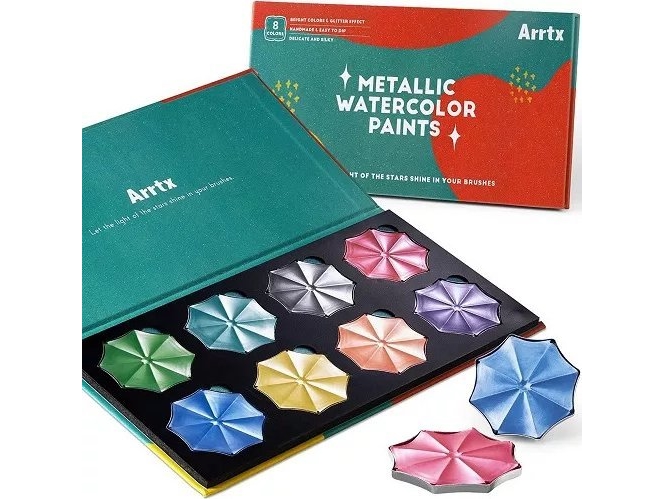 Professional Metallic Watercolour ARRTX, 8 väriä (LC303281)