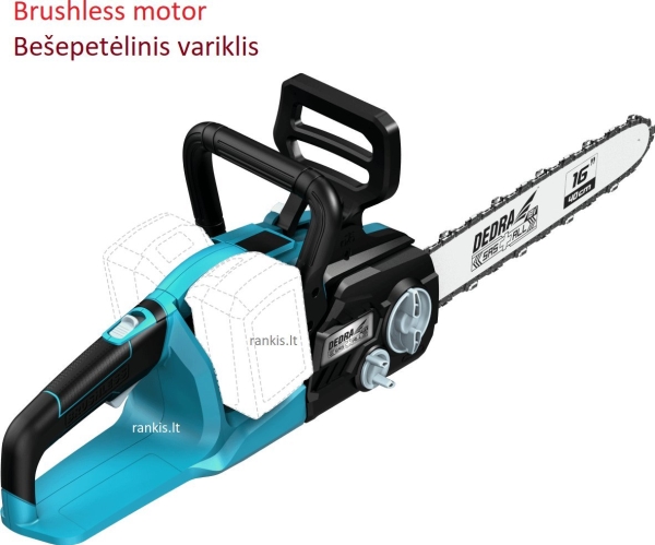 Kædesav Dedra Dedra Ded7195v, 2X18v, Børsteløs + 2X4.0Ah