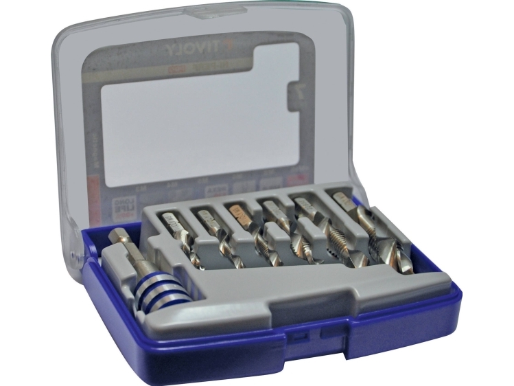 Tivoly Kombinuotų Sriegiklių Rinkinys Fth 1/4" Kotelis M3-M10 + Magnetinis Laikiklis "Half-Box"