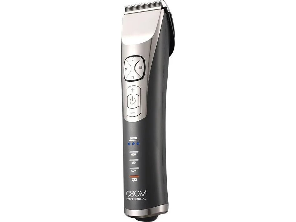 Maszynka do włosów GTV OSOM Professional Hair Clipper P9 profesionali plaukų kirpimo mašinėlė, ličio jonų baterija, 100-240V, 50/60 Hz, pilkos spalvos