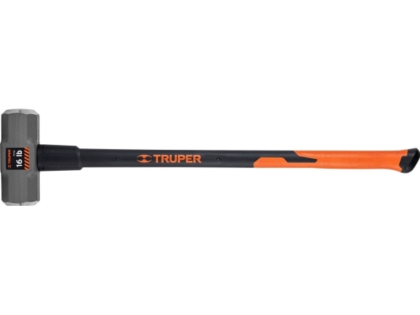 Truper Achteck-Schlaghammer/Doppelkton Mit Doppeltem Kopf 7200 G, Glasfaserstiel 91 Cm