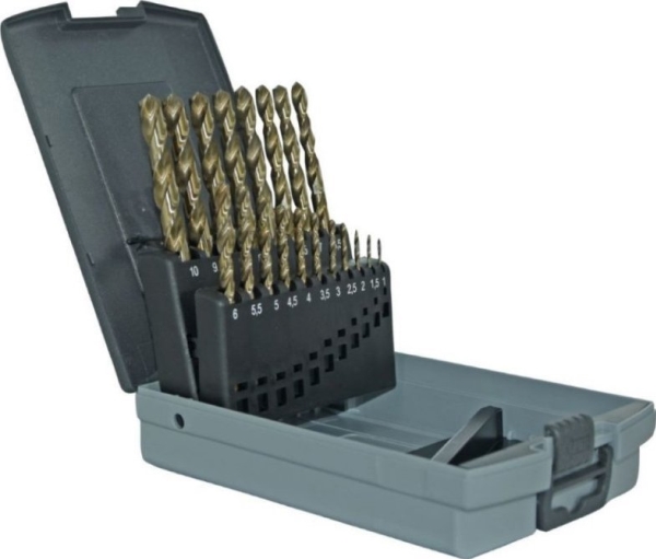 Grąžtas Tivoly Grąžtų Metalui Su Kobaltu Rinkinys 1-10Mm, Hss-Co, 19Vnt