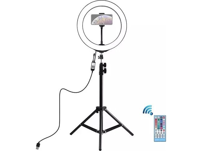 Puluz Ringlicht Led-Lampe 26 Cm Mit Stativ-Tisch Für Bis Zu 1,1 M Und Handyhalterung Mit Usb