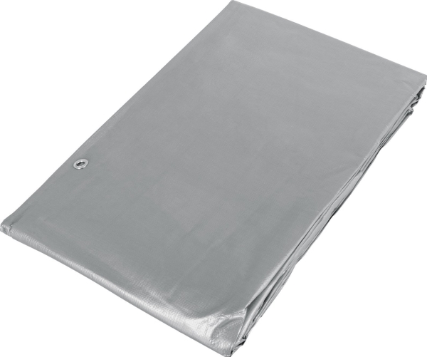 Schwerlastplanen 4X6m, Grau, 180G/M2 Truper
