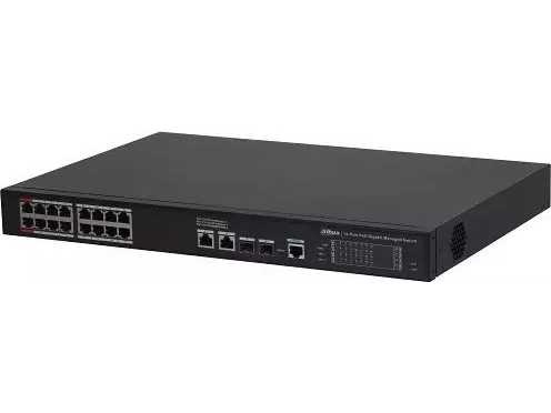 Dahua Technology Co Dahua Poe Šakotuvas 1000Mbps 16Portų Poe +2G Uplink + 2Sfp, Hi-Poe