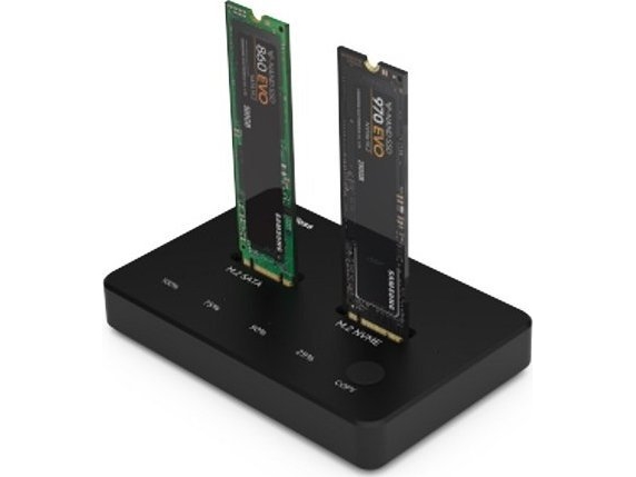 Extra Digital Docking Station 2X M.2 Nvme+Sata Ssd Bis Zu 10 Gbps