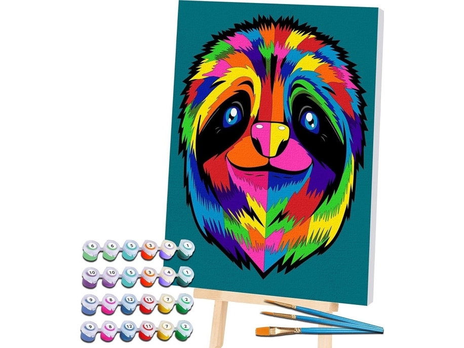 Måla med siffror på duk 40x30cm, sengångare | Skola & Hobby - Konsthantverk - Handgjorda produkter | GameStuff