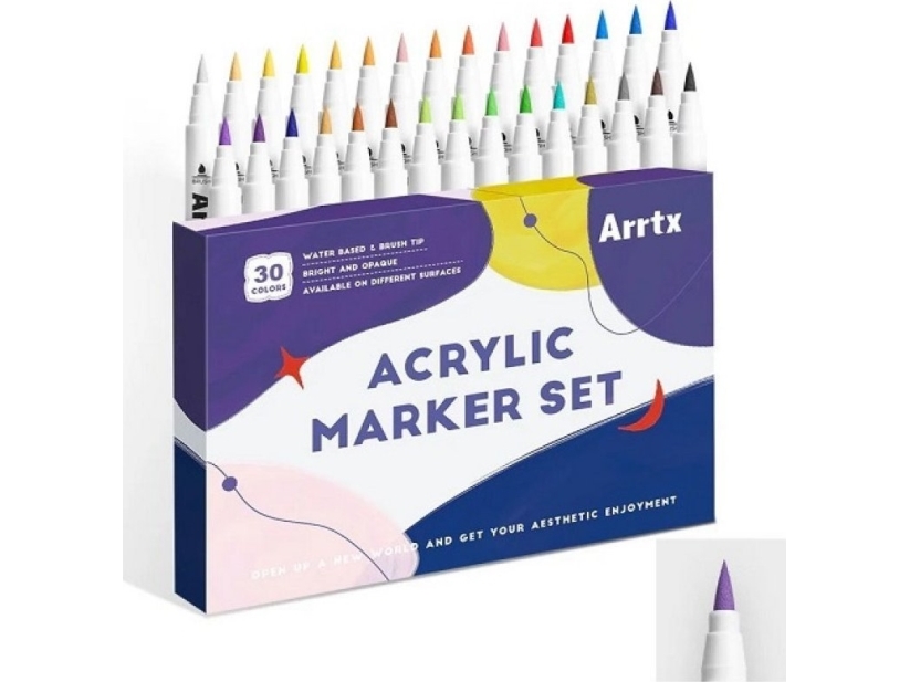 Akriliniai markeriai - flomasteriai ARRTX 30B, 30 spalvų