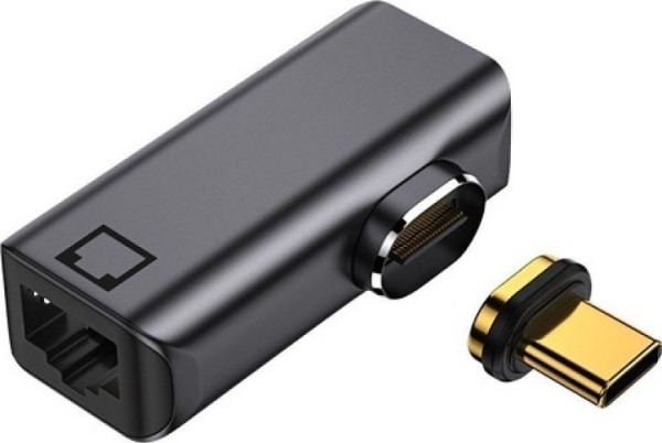 Extra Digital Magnetinis Adapter Usb Type-C - Rj-45 100/1000 Mb