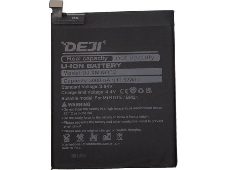 Xiaomi Mi Note Extra Digitalt Batteri