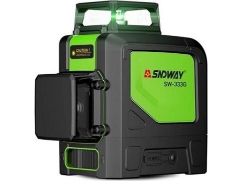 Sndway Lazerinis Nivelyras 3D, Iki 30M, Žalio Spindulio