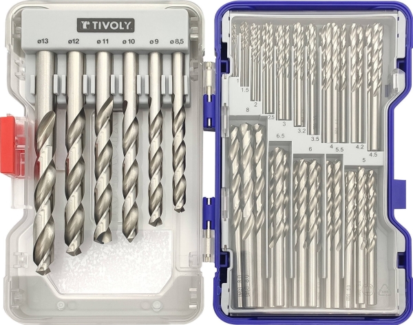 Wiertło Tivoly Tivoly Metall-Bohrer Set 100Stk. Hss Ø1-13 Mm, 118°"Split Point", Schleifen.