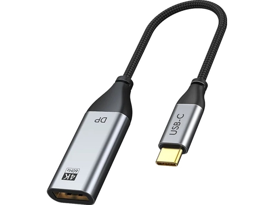 Adapter Usb-C Til Displayport Cabletime Usb-C - Displayport Sort (Ca913671)