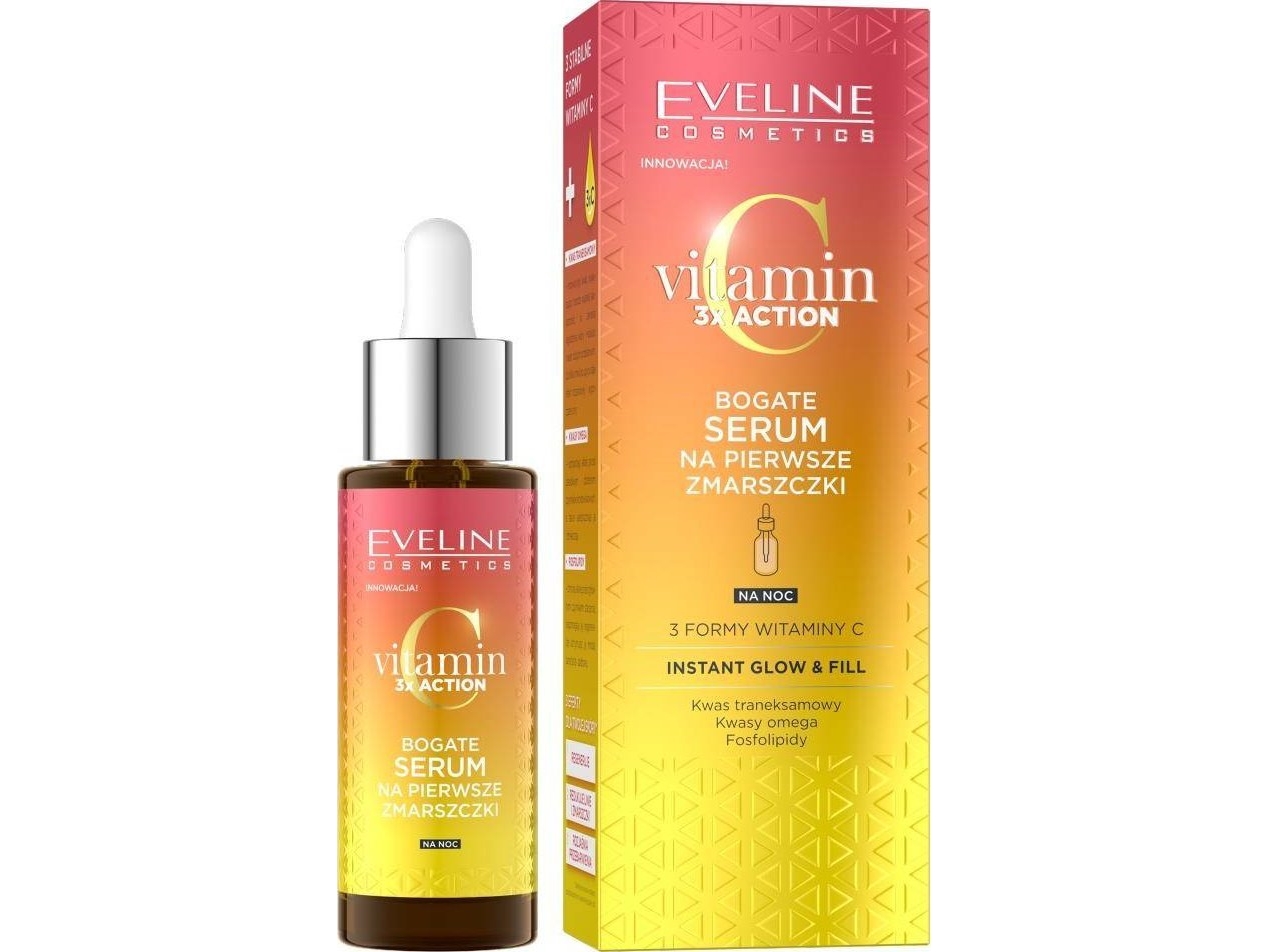 Eveline_Vitamin C 3X Aktion Reiches Serum Für Die Ersten Falten 30Ml