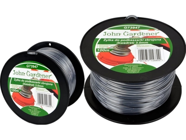 John Gardener Schneidfaden Für Rasen- Und Trimmer 3 Mm 100 M G73947 Quadratisch + Kern