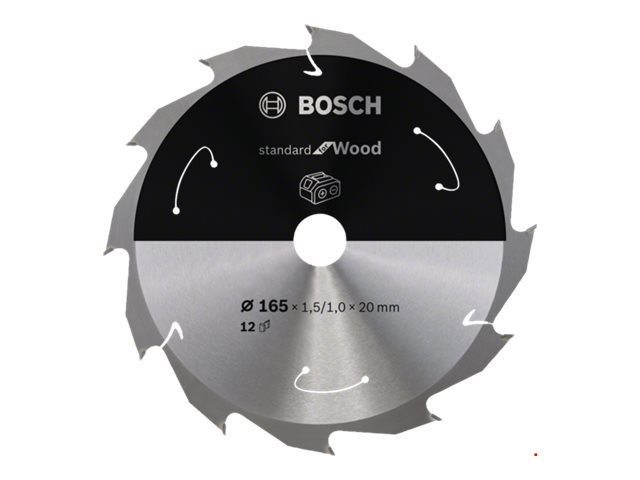 Bosch Rundsavklinge Accu Std Træ 165X20mm 12T