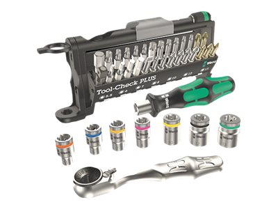 Wera Werk Wera Tool-Check Plus 28 Bits, 7 1/4 Spitzen 5,5-13Mm Knarrenschlüssel, Griff, Adapter-Bithalter