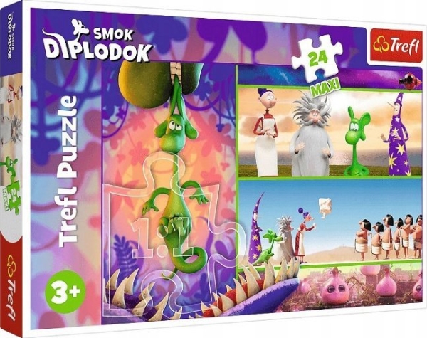 Maxi-Puzzle 24 Neugieriger Drache Diplodocus 14376