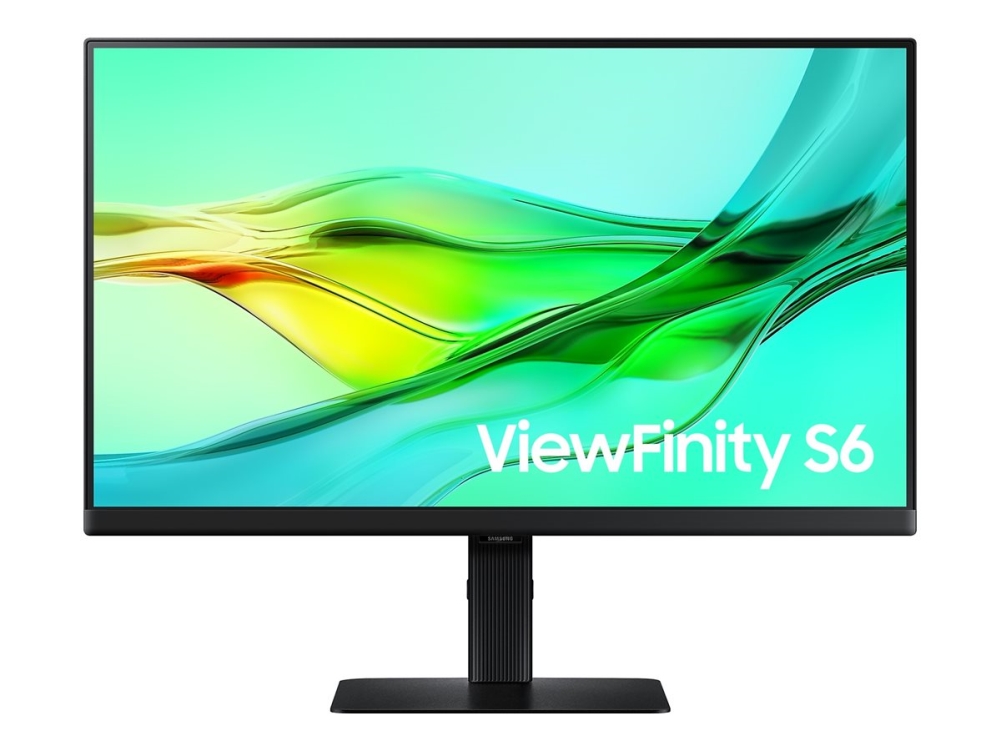 Samsung ViewFinity S6 S24D604UAU - LED-skærm - USB - 24 - 2560 x 1440 QHD @ 100 Hz - IPS - 350 cd/m² - 1000:1 - HDR10 - 5 ms - HDMI, 2xDisplayPort, USB-C - sort