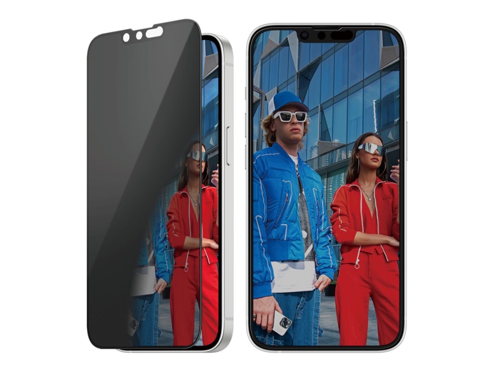 Bilde av Panzerglass - Skjermbeskyttelse For Mobiltelefon - Ultravid Passform M. Easyaligner - Glass - Med Personvernsfilter - For Apple Iphone 13, 13 Pro, 14