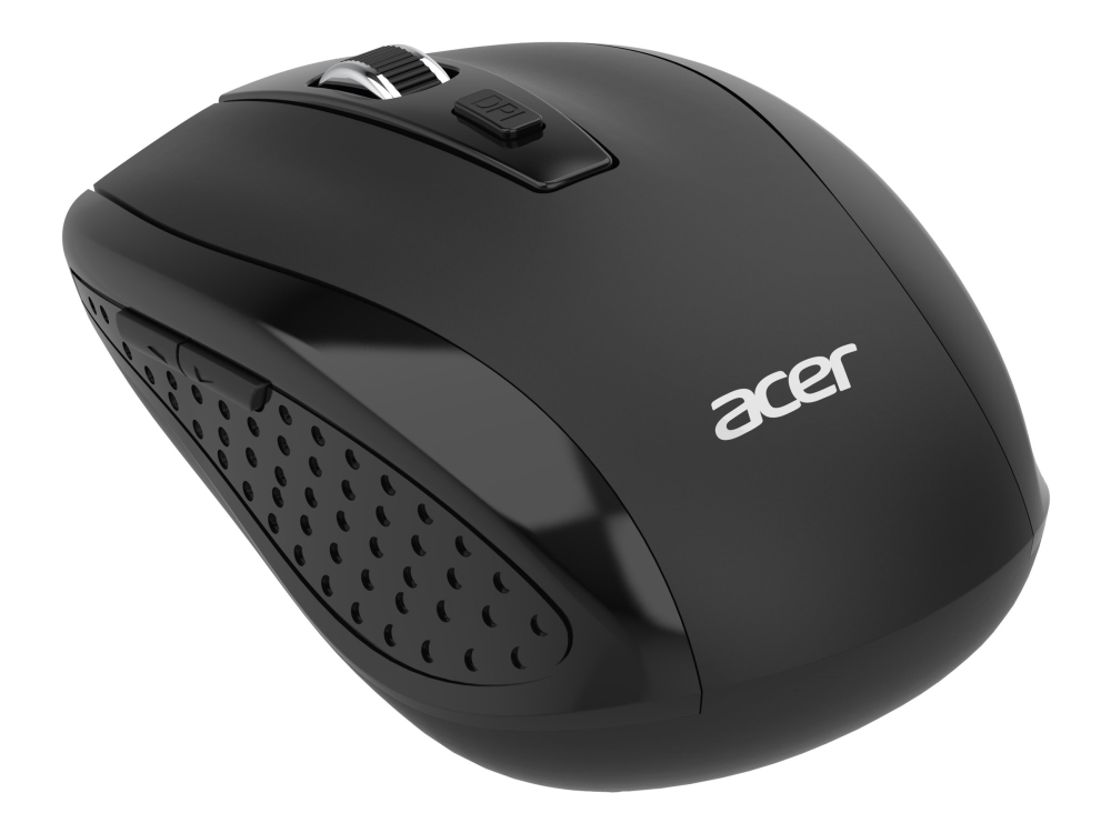 Acer Wireless Mouse Mx202 Mus 6 Knappar Trådlös 2.4 Ghz Trådlös Usb Mottagare Svart