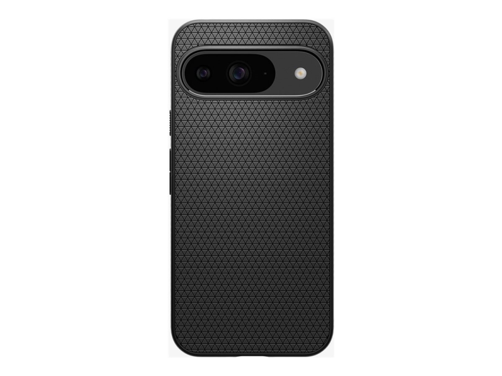 Spigen Liquid Air - Bagsidecover Til Mobiltelefon - Termoplastisk Polyuretan (Tpu) - Mat Sort - For Google Pixel 9, 9 Pro