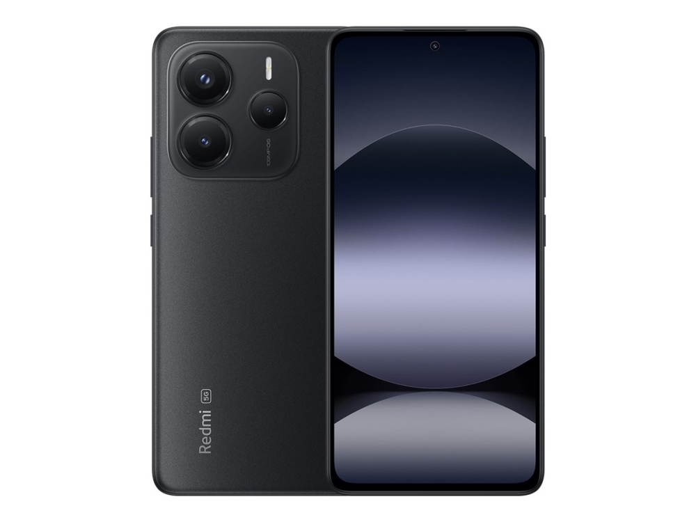 Xiaomi Redmi Note 14 5G – 5G smartphone – dual-SIM – RAM 6 GB / Intern hukommelse 128 GB – microSD slot – OLED-skærm – 6.67 – 2400 x 1080 pixels (120 Hz) – 3x bagkamera 108 MP, 8 MP, 2 MP – front camera 20 MP – midnat sort