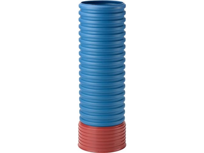 Opføringsrør 425x6000 m/ muffe blå PP