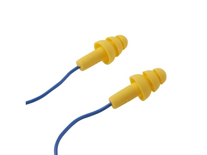 Ørepropper Ultrafit m/snor gul/blå 50par