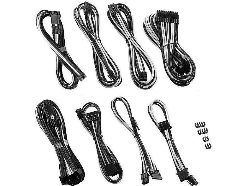 Cablemod Pro Modmesh Rt 12vhpwr Dubbel Kabelsats För Asus/seasonic/phanteks Svart/vit