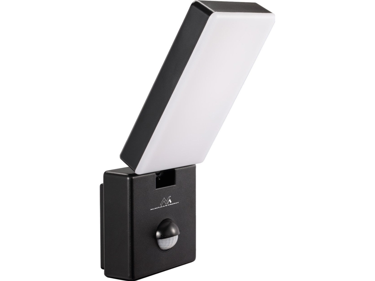 Maclean LED lempa su judesio jutikliu, PIR judesio jutiklis, juoda, 10W, IP65, 800lm, neutrali balta spalva (4000K) MCE516 B