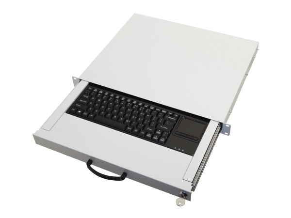 Equip 261612 Tastaturschublade Mit Tastatur, D-Ascii + Touchpad, Hellgrau