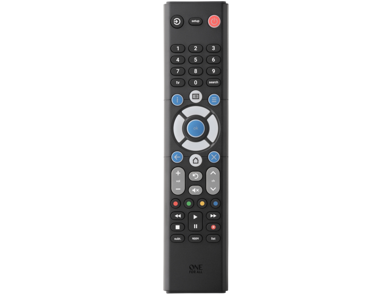 One For All Tv Replacement Remotes Urc1211, Tv, Ir Wireless, Drucktasten, Schwarz