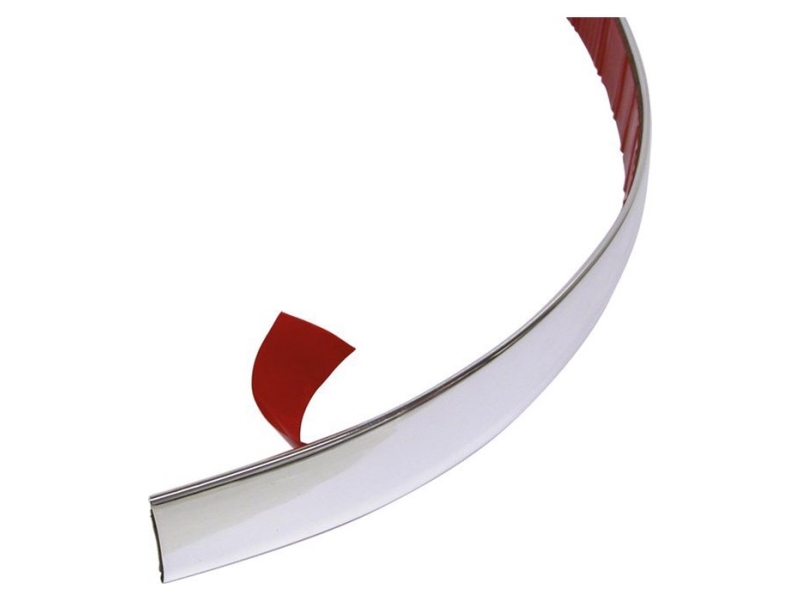Dekorationsliste i krom 12mm x 8m