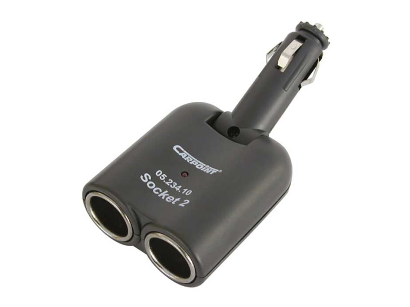 Dobbelt strømudtag 1-2 | Bilvård & Biltillbehör - Bilens Interiörutrustning - Övriga | GameStuff