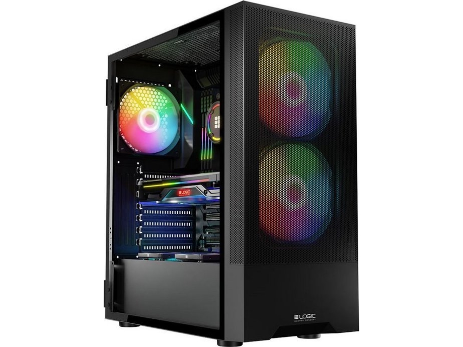 Logic Dart Pro Argb At-Dart-Pro-Argb-10 Pc-Gehäuse – Midi – Argb – Usb-C – Schwarz