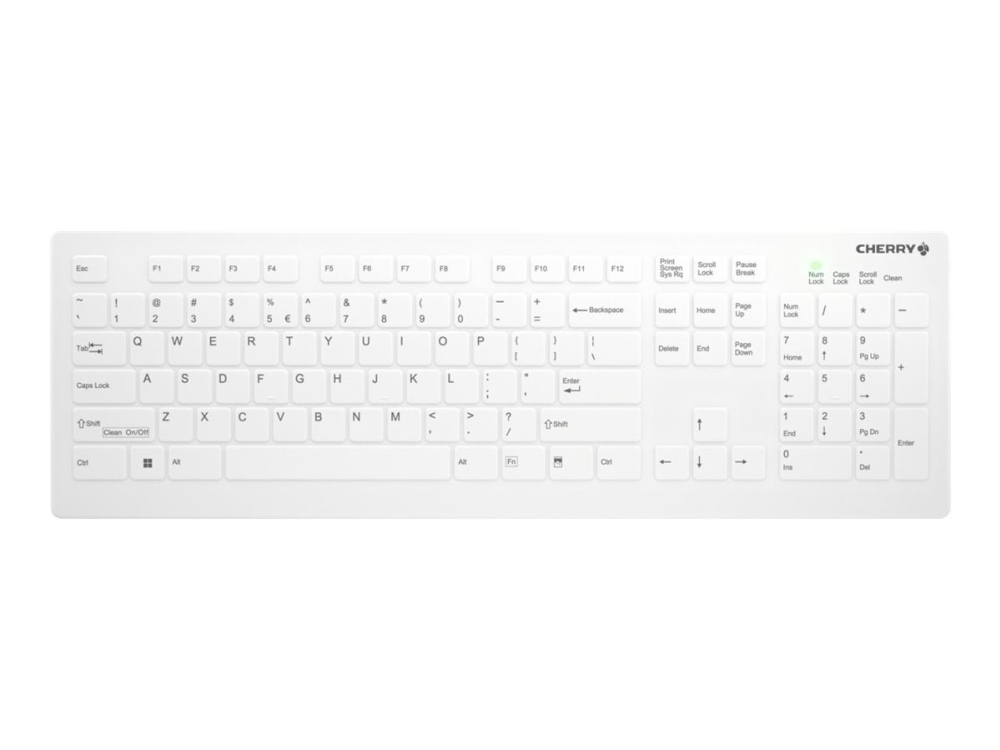 Contour Active Key QuickClean AK-C8112 - Tangentbord - medicinsk, hygienisk design - 100% - full size - tvättbar - USB - QWERTY - hela norden - vit | N - A | GameStuff