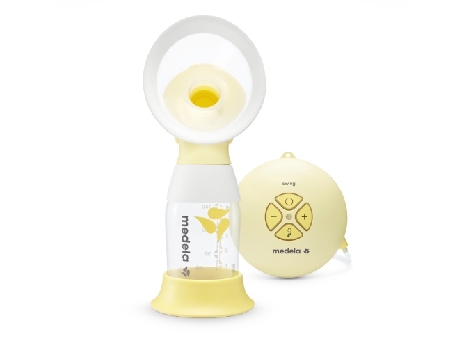 Medela Swing Flex, 150 Ml, Elektronisk, Transparent, Gul