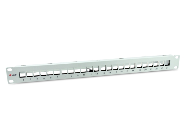 Equip 769326 24-Port Keystone Geschirmtes Patchfeld, Hellgrau