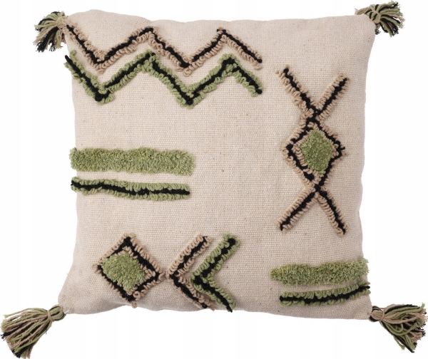 Dekorativ bomullskudde med krokar, 45 x 45 cm | N - A | GameStuff