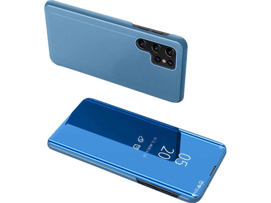 Hurtel Clear View Fodral För Xiaomi Poco C65 / Redmi 13c Med Flipskydd Blå