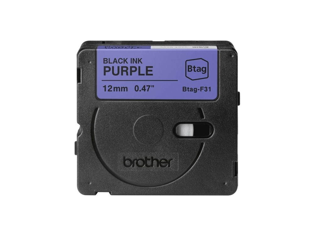 Brother Btag-F31, Schwarz Auf Lila, Brother, P-Touch Pt-N10, Pt-N20, Pt-N25bt, 1,2 Cm, 4 M, 45 Mm