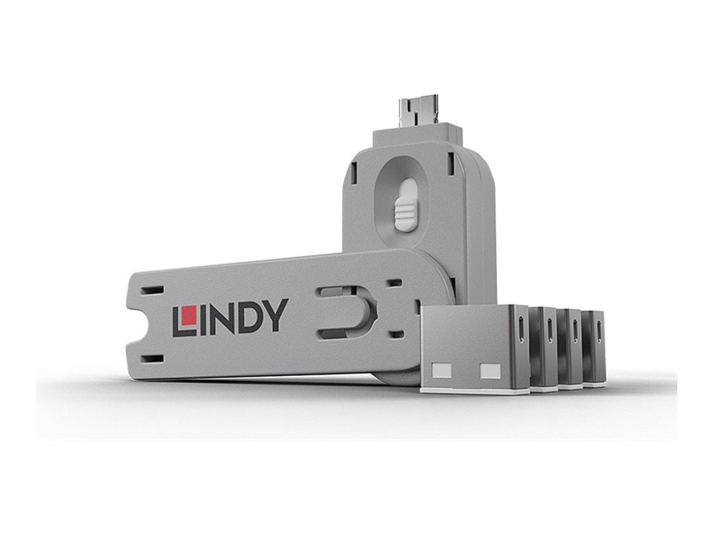Lindy USB Port Blocker - USB-portsperrer - hvit