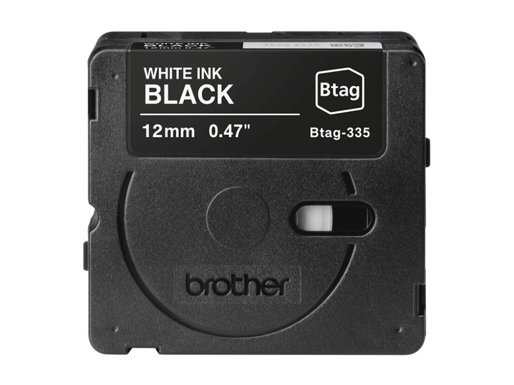 Brother Btag-335, Weiss Auf Schwarz, Philippinen, 5 Jahr(E), Brother, P-Touch Pt-N10, Pt-N20, Pt-N25bt, 1,2 Cm