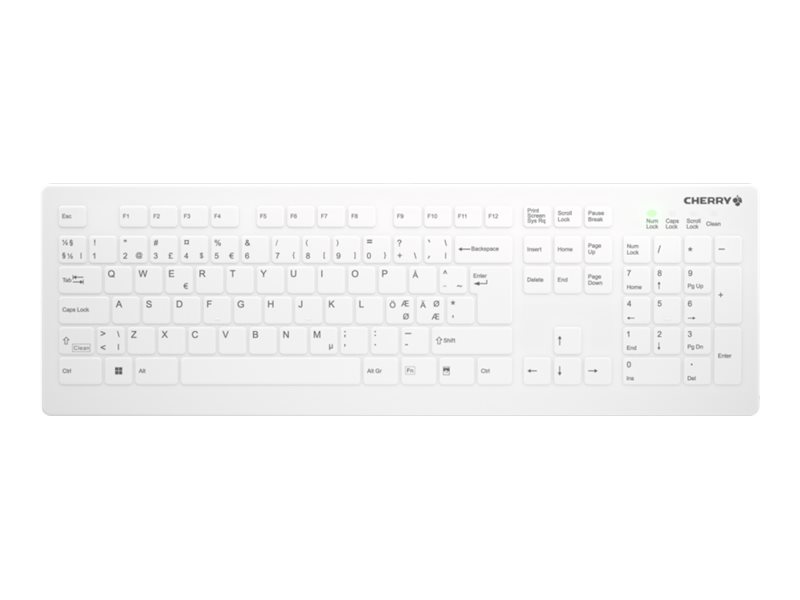 Cherry Ak-C8112, Vollformat (100%), Rf-Funk, Scherenschlüsselschalter, Qwerty, Weiß