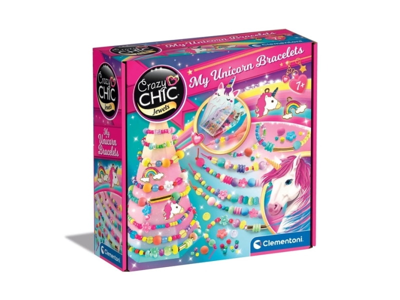 Clementoni Crazy Chic 50882, Smykkefremstillingssæt til armbånd til børn, 7 År