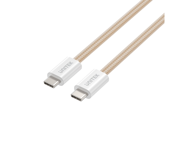 Unitek Usb Kabel Unitek Geflochtenes Magnetisch Gewickeltes Kabel Usb C Pd 100W Beige 1M
