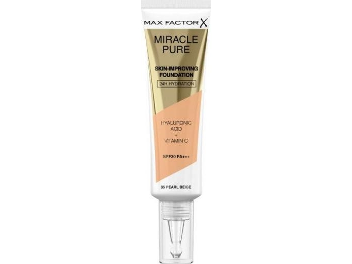Max Factor Miracle Pure Skin-Improving Foundation Spf 30 Pa+++ (35 Pearl Beige) 30 Ml