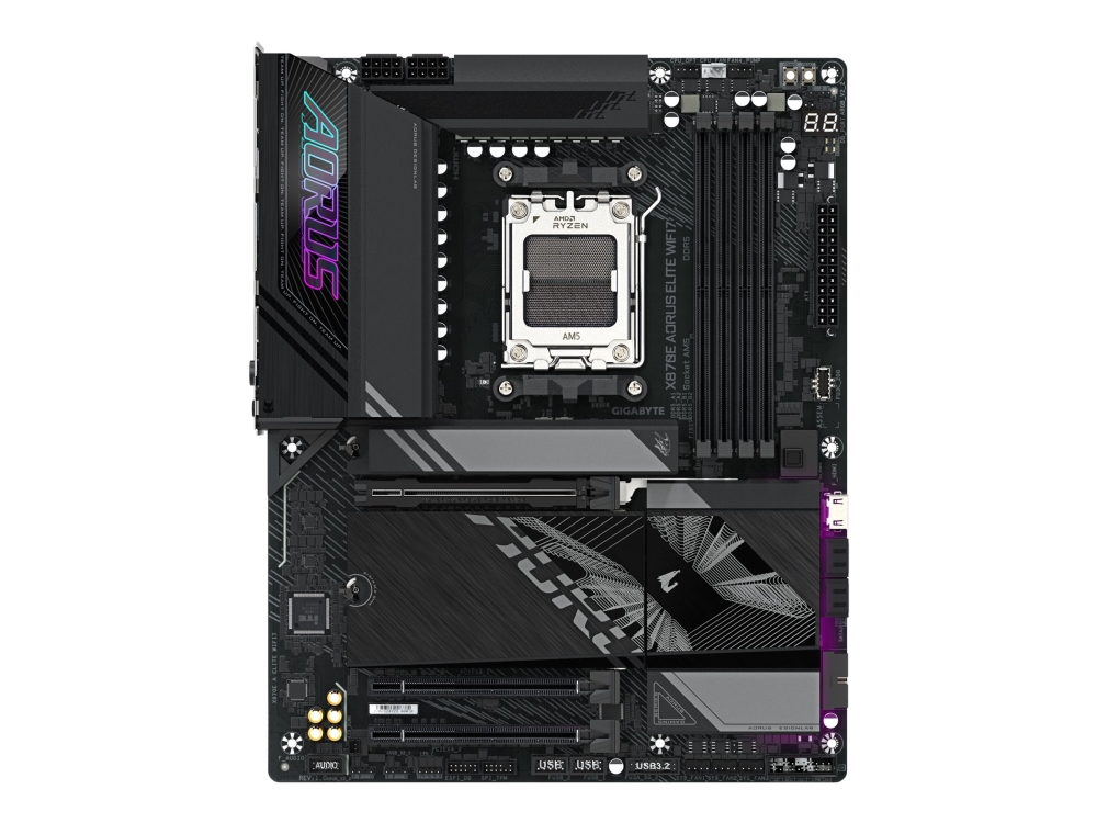 Aorus X870e Elite Wifi7 Moderkort Atx Socket Am5 Amd X870e Chipuppsattning Usb C 3.2 Gen 2x2 Usb 3.2 Gen 1 Usb4 Usb 3.2 Gen 2 Wi Fi 7