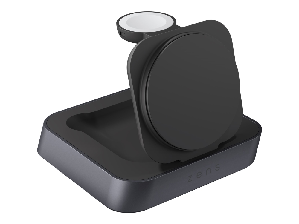 ZENS Nightstand Charger Pro 2 - Trådlöst laddställ + växelströmsadapter - 20 Watt - Apple Fast Charge (trådlös laddning (15W), trådlös laddning (5W)) - svart | Tele & GPS - Mobil tillbehör - Övriga tillbehör | GameStuff